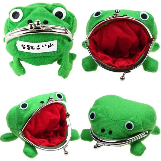 Novelty Adorable Anime Frog Wallet Coin Purse Key Chain Cute Plush Frog Cartoon Cosplay Purse for Women Bag Accessories - El Bean0s