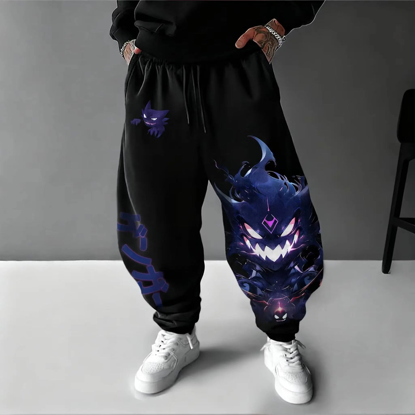 Y2K 2026 Pokemon Gengar Cotton Sweetpants Men Women Sport Pants Spring Summer Streetwear Hip Hop Casual Loose Joggers Trousers
