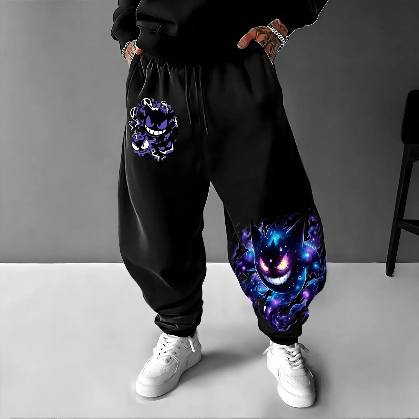 Y2K 2026 Pokemon Gengar Cotton Sweetpants Men Women Sport Pants Spring Summer Streetwear Hip Hop Casual Loose Joggers Trousers