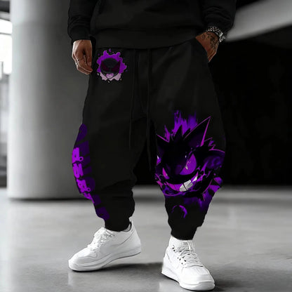 Y2K 2026 Pokemon Gengar Cotton Sweetpants Men Women Sport Pants Spring Summer Streetwear Hip Hop Casual Loose Joggers Trousers