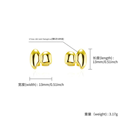 TOPGRILLZ Vampire DIY Double Fangs Grillz Glossy Teeth Caps Removable 2PCS Dental Grills For Men Women Halloween Cosplay Gift
