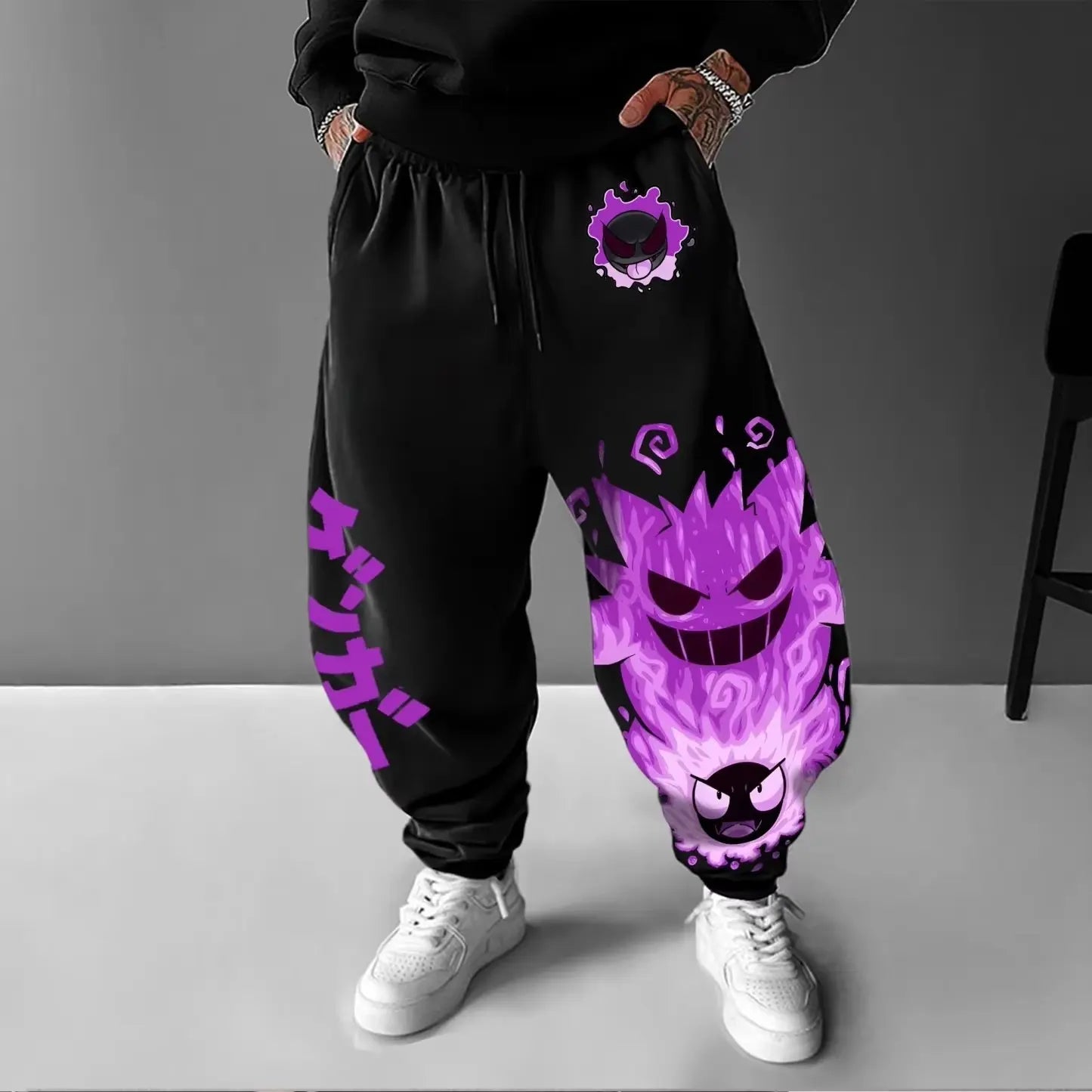 Y2K 2026 Pokemon Gengar Cotton Sweetpants Men Women Sport Pants Spring Summer Streetwear Hip Hop Casual Loose Joggers Trousers