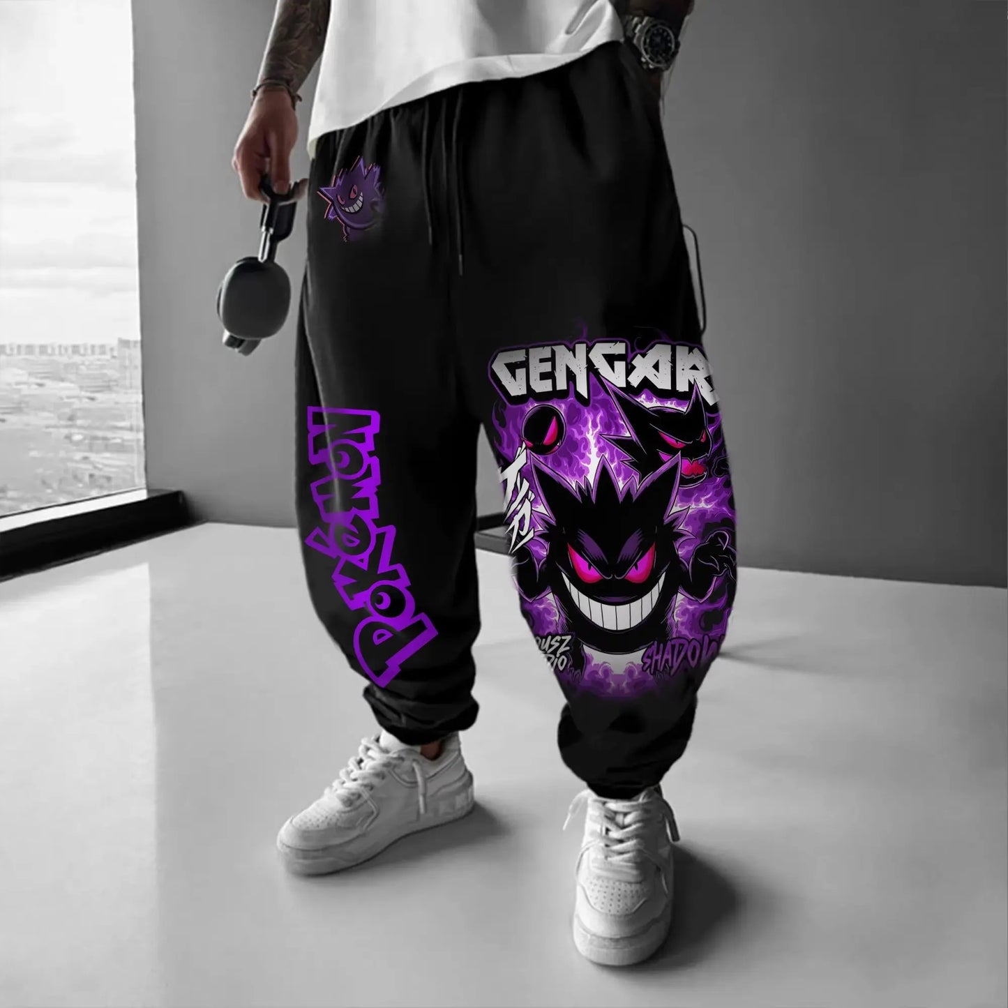 Y2K 2026 Pokemon Gengar Cotton Sweetpants Men Women Sport Pants Spring Summer Streetwear Hip Hop Casual Loose Joggers Trousers