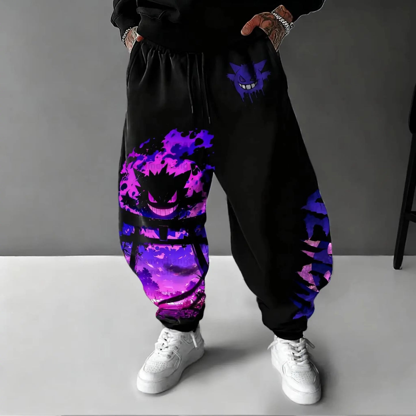 Y2K 2026 Pokemon Gengar Cotton Sweetpants Men Women Sport Pants Spring Summer Streetwear Hip Hop Casual Loose Joggers Trousers