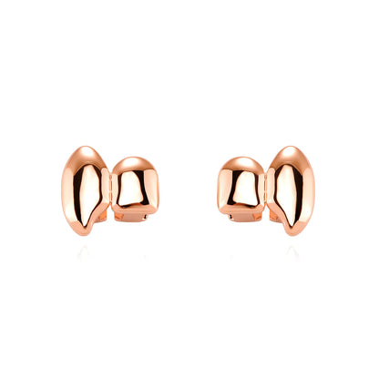 TOPGRILLZ Vampire DIY Double Fangs Grillz Glossy Teeth Caps Removable 2PCS Dental Grills For Men Women Halloween Cosplay Gift