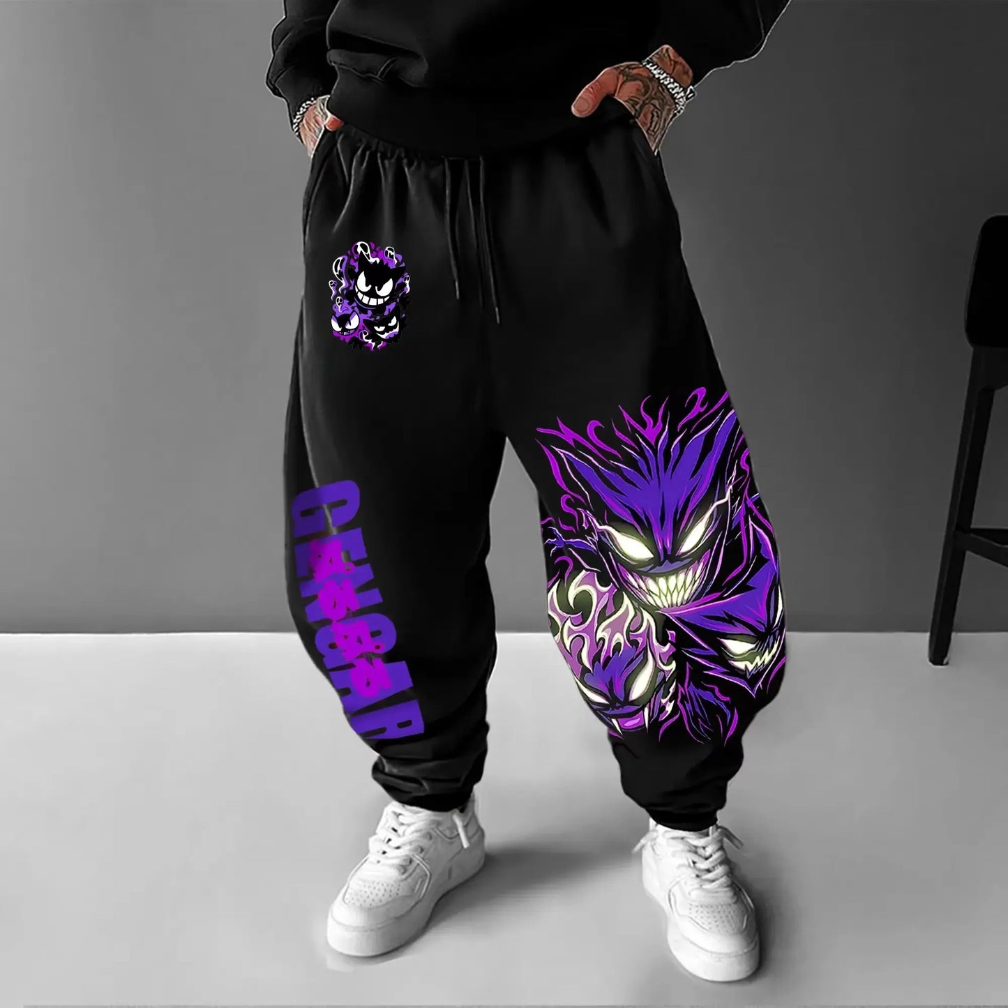 Y2K 2026 Pokemon Gengar Cotton Sweetpants Men Women Sport Pants Spring Summer Streetwear Hip Hop Casual Loose Joggers Trousers