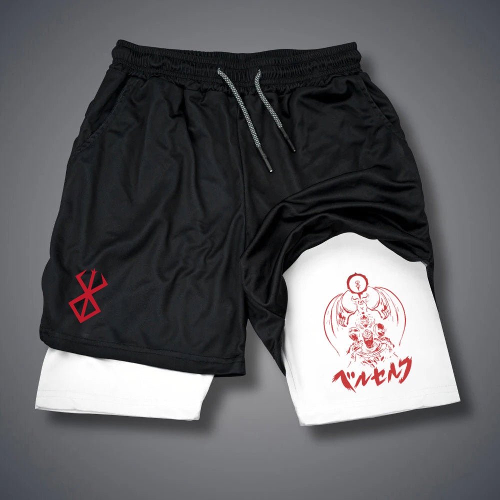 2 in 1 Compression Shorts for Men Gym Workout Running Shorts with Phone Pockets Athletic Quick Dry Activewear - El Bean0s