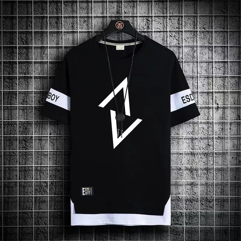 T Shirt Brand Men Clothing T-Shirts Fashion Short Sleeve Tshirt Streetwear Summer Round Neck Tees Man Sport Sportwear vintage - El Bean0s