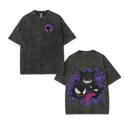 Pokemon Charizard T Shirt Men 2026 Summer Vintage Acid Wash Oversized Tee Japanese Anime Streetwear Hip Hop Harajuku Y2k - El Bean0s