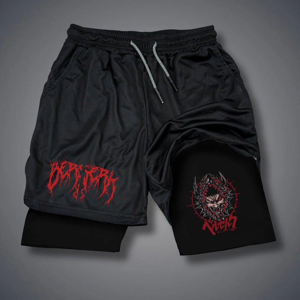 2 in 1 Compression Shorts for Men Gym Workout Running Shorts with Phone Pockets Athletic Quick Dry Activewear - El Bean0s