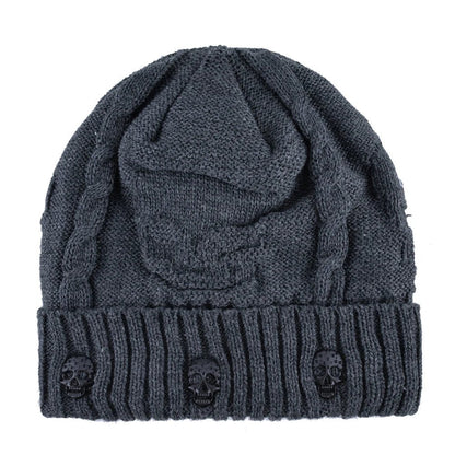 Mens Skullies Winter Hat Beanies Knitted Wool Hip Hop Stocking Hat Plus Velvet Rasta Cap Skull Bonnet Hats For Men - El Bean0s