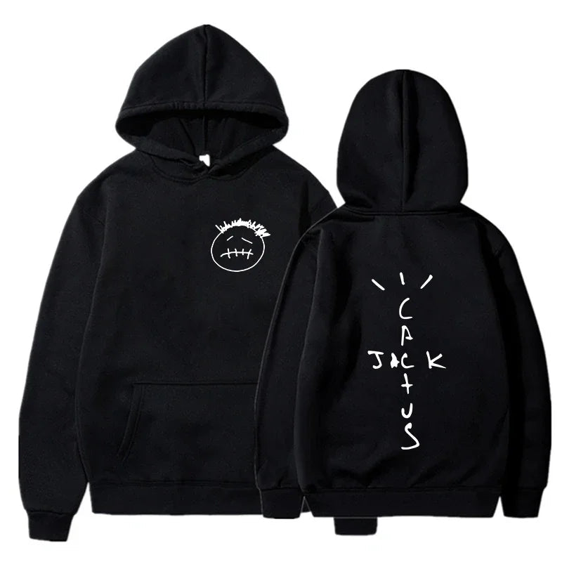 Rapper Cactus Jack Music Album Hoodies Men Women Fashion Hip Hop Sweatshirt Casual Unisex Long Sleeve Oversized Hoody Tops - El Bean0s