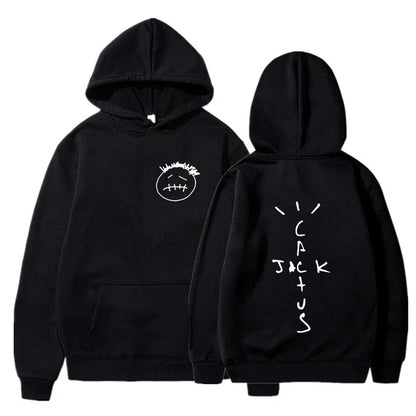 Rapper Cactus Jack Music Album Hoodies Men Women Fashion Hip Hop Sweatshirt Casual Unisex Long Sleeve Oversized Hoody Tops - El Bean0s
