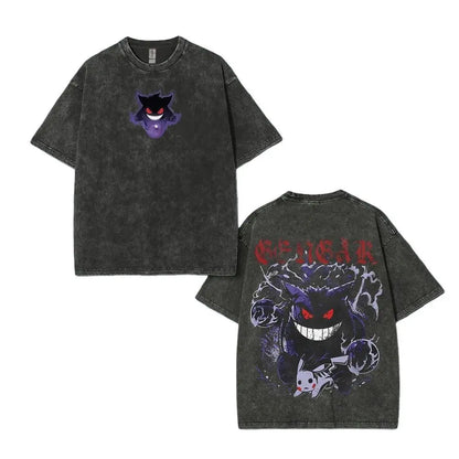 Pokemon Charizard T Shirt Men 2026 Summer Vintage Acid Wash Oversized Tee Japanese Anime Streetwear Hip Hop Harajuku Y2k - El Bean0s