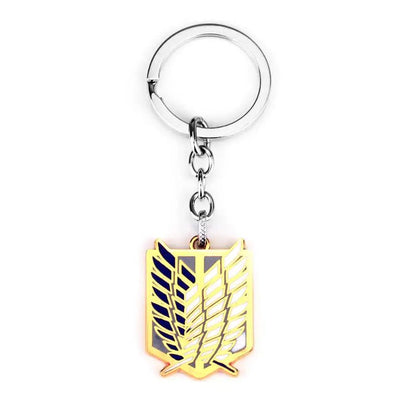 Anime Attack On Titan Keychain Shingeki no Kyojin Scouting Legion Emblem Pendant Key Chain for Women Men Cosplay Jewelry Gift - El Bean0s