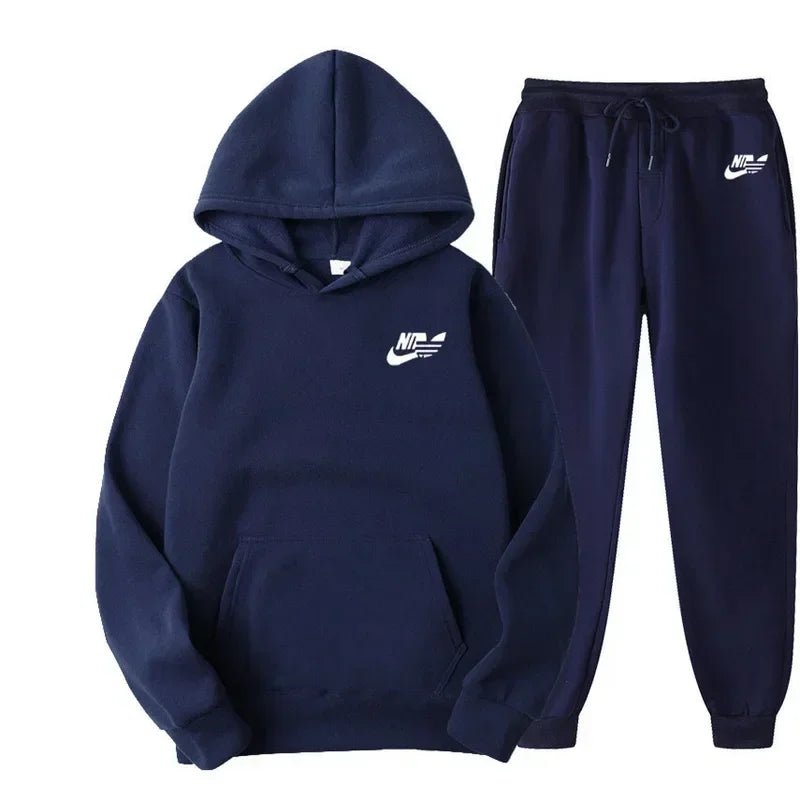 2025 Spring Autumn Men Casual Two Piece Sets Sweatshirts Men Women Street Los Fashion Printed Sports Suit - El Bean0s