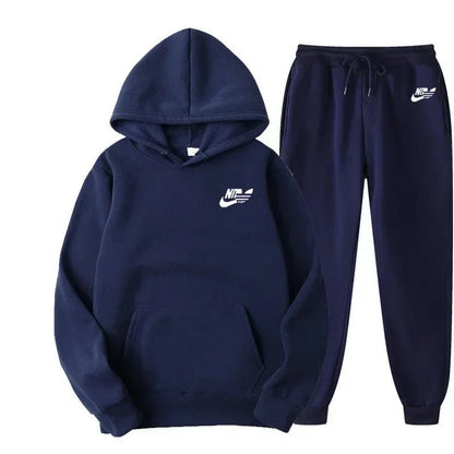 2025 Spring Autumn Men Casual Two Piece Sets Sweatshirts Men Women Street Los Fashion Printed Sports Suit - El Bean0s