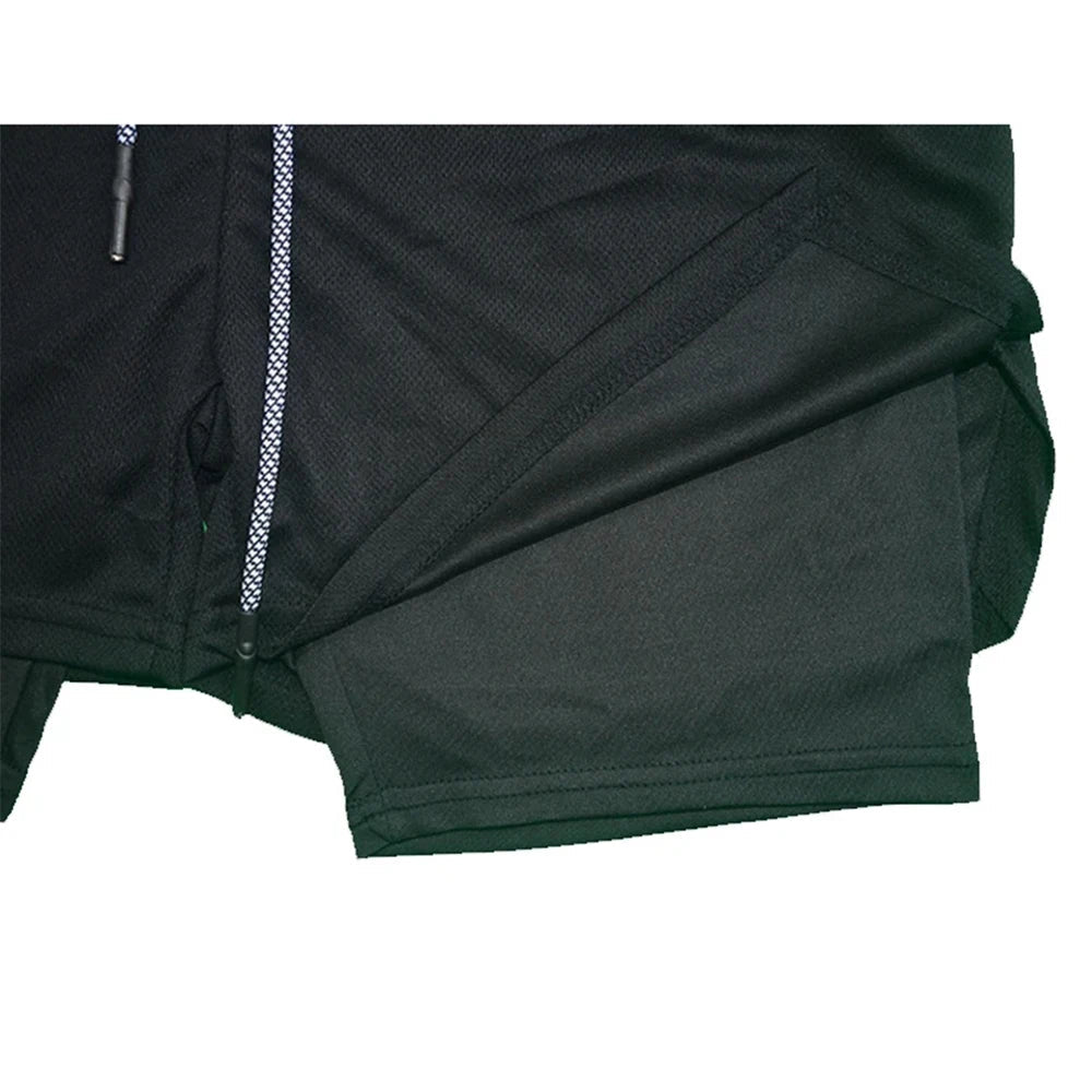 2 in 1 Compression Shorts for Men Gym Workout Running Shorts with Phone Pockets Athletic Quick Dry Activewear - El Bean0s
