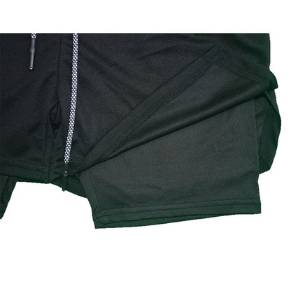 2 in 1 Compression Shorts for Men Gym Workout Running Shorts with Phone Pockets Athletic Quick Dry Activewear - El Bean0s