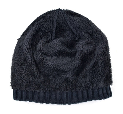 Mens Skullies Winter Hat Beanies Knitted Wool Hip Hop Stocking Hat Plus Velvet Rasta Cap Skull Bonnet Hats For Men - El Bean0s