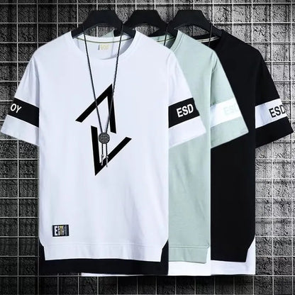 T Shirt Brand Men Clothing T-Shirts Fashion Short Sleeve Tshirt Streetwear Summer Round Neck Tees Man Sport Sportwear vintage - El Bean0s