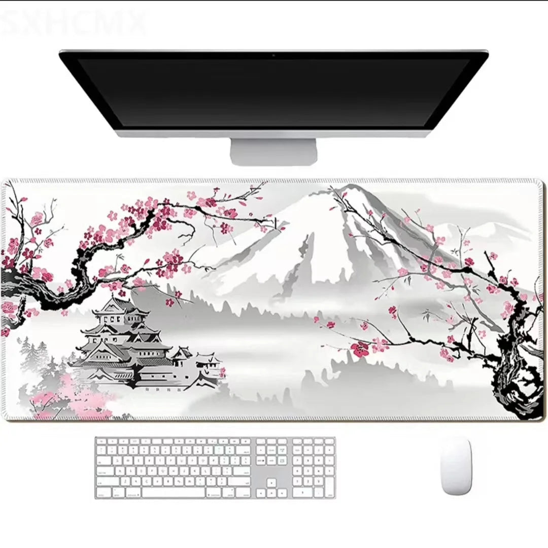 Sakura Japanese Cherry Blossom Mouse Pad Gaming XXL HDMousepad XL Keyboard Pad Non-Slip Office Carpet Laptop Mice Pad - El Bean0s