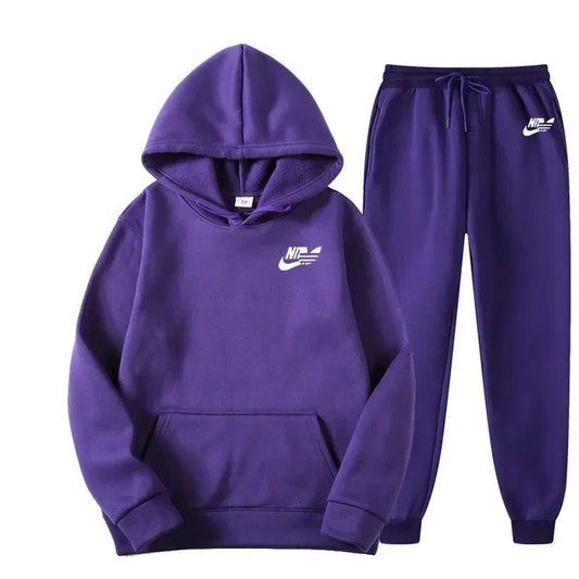 2025 Spring Autumn Men Casual Two Piece Sets Sweatshirts Men Women Street Los Fashion Printed Sports Suit - El Bean0s