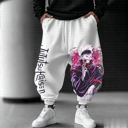Jujutsu Kaisen Men Jogging Pants Loose Casual Sweatpants Japanese Anime Print Streetwear Graphic Hip Hop Trousers Y2k Clothes - El Bean0s