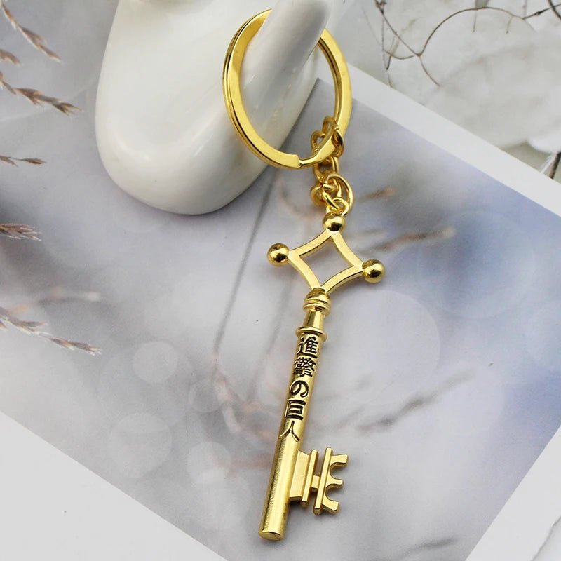Anime Attack On Titan Keychain Shingeki no Kyojin Scouting Legion Emblem Pendant Key Chain for Women Men Cosplay Jewelry Gift - El Bean0s