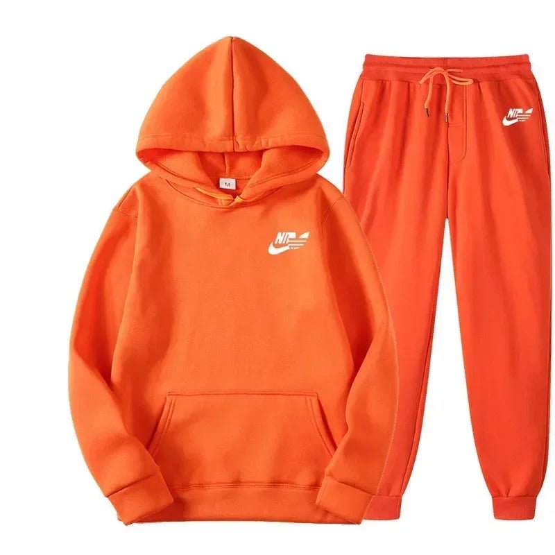 2025 Spring Autumn Men Casual Two Piece Sets Sweatshirts Men Women Street Los Fashion Printed Sports Suit - El Bean0s