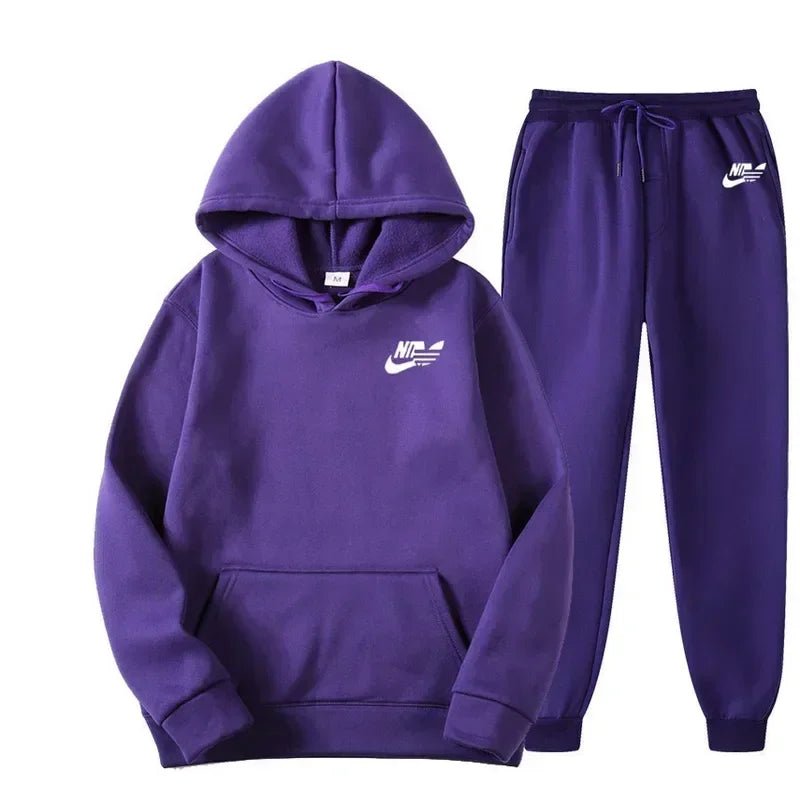 2025 Spring Autumn Men Casual Two Piece Sets Sweatshirts Men Women Street Los Fashion Printed Sports Suit - El Bean0s