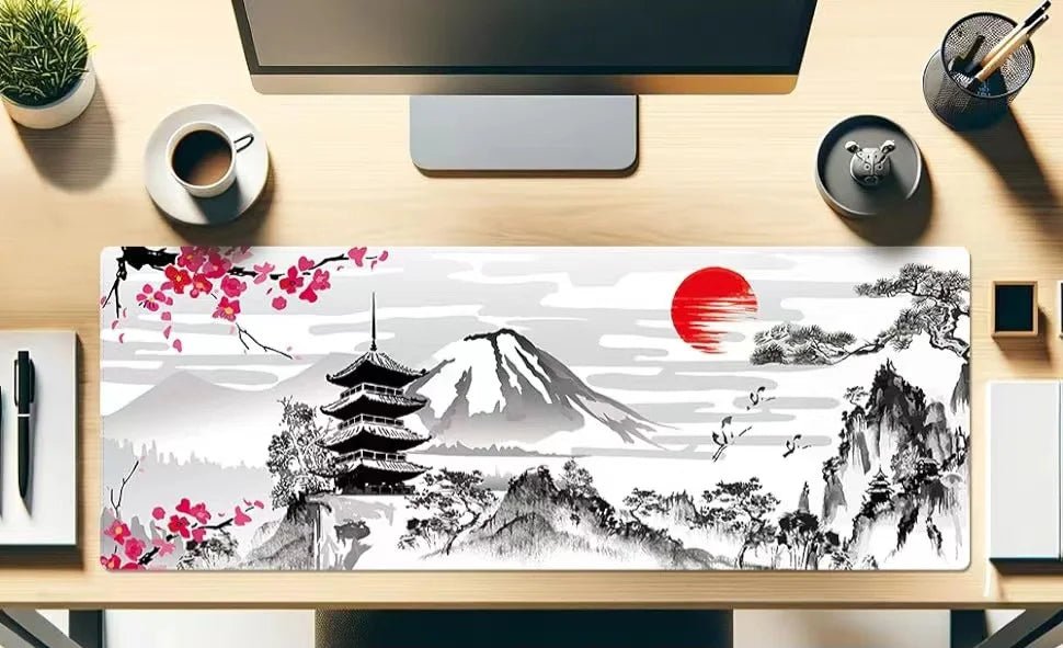 Sakura Japanese Cherry Blossom Mouse Pad Gaming XXL HDMousepad XL Keyboard Pad Non-Slip Office Carpet Laptop Mice Pad - El Bean0s