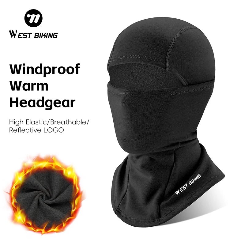 WEST BIKING Windproof Warm Headgear High Elasticity Breathable Balaclava Face Mask Men Women Cycling Running Ski Warm Scarf Cap - El Bean0s