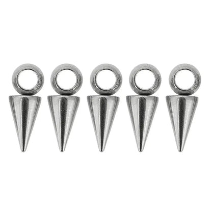10pcs Stainless Steel Cone Charms Pendants Retro Spike Beads Charms Pendants for Women Man Hoop Earring Jewelry Making Supplies - El Bean0s
