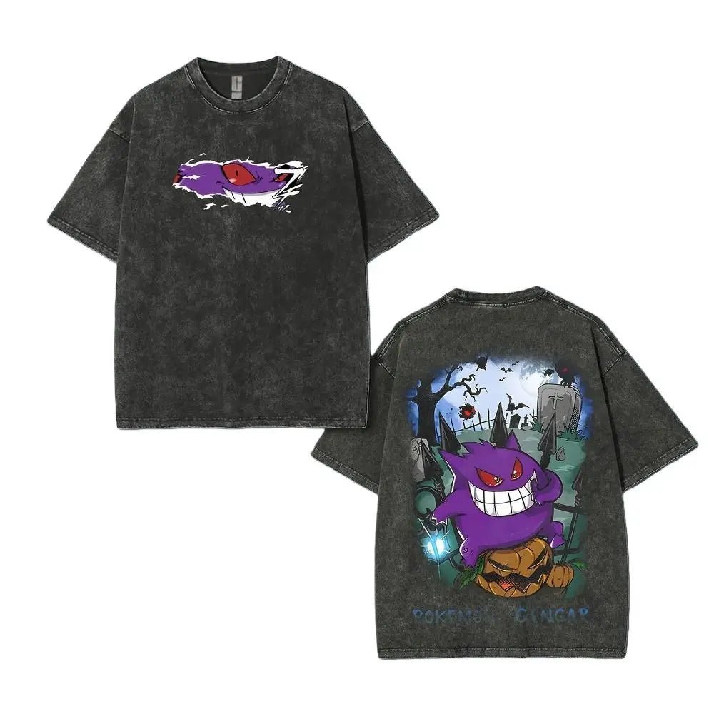 Pokemon Charizard T Shirt Men 2026 Summer Vintage Acid Wash Oversized Tee Japanese Anime Streetwear Hip Hop Harajuku Y2k - El Bean0s