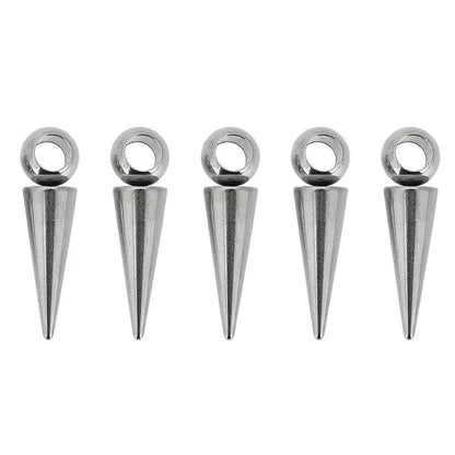 10pcs Stainless Steel Cone Charms Pendants Retro Spike Beads Charms Pendants for Women Man Hoop Earring Jewelry Making Supplies - El Bean0s