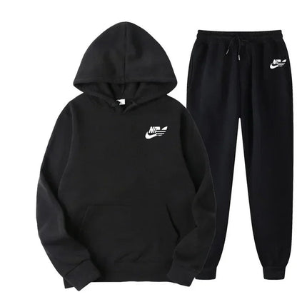 2025 Spring Autumn Men Casual Two Piece Sets Sweatshirts Men Women Street Los Fashion Printed Sports Suit - El Bean0s