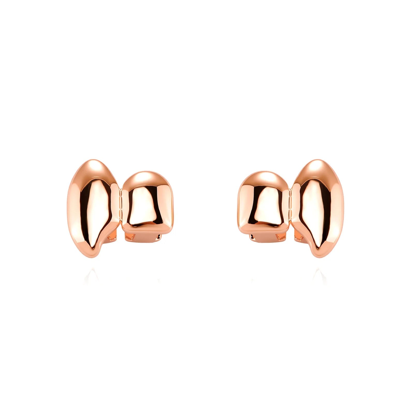 TOPGRILLZ Vampire DIY Double Fangs Grillz Glossy Teeth Caps Removable 2PCS Dental Grills For Men Women Halloween Cosplay Gift - El Bean0s