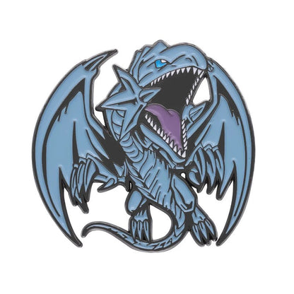 Anime Yu-Gi-Oh Blue-Eyes White Dragon Brooch Enamel Pin Anime Game Peripheral Badges Lapel Backpacks Jewelry Accessories Gift - El Bean0s
