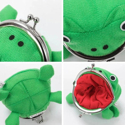 Novelty Adorable Anime Frog Wallet Coin Purse Key Chain Cute Plush Frog Cartoon Cosplay Purse for Women Bag Accessories - El Bean0s