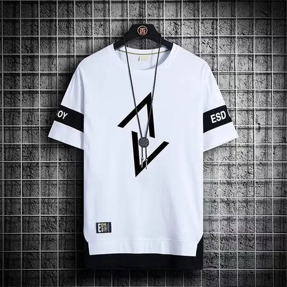 T Shirt Brand Men Clothing T-Shirts Fashion Short Sleeve Tshirt Streetwear Summer Round Neck Tees Man Sport Sportwear vintage - El Bean0s