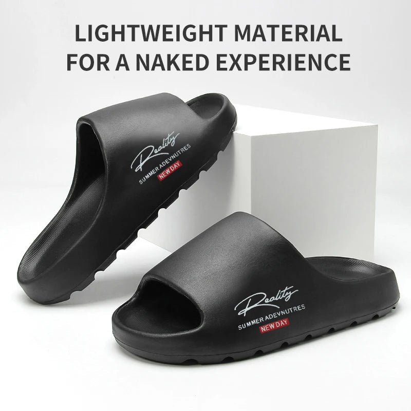 Comfortable And Lightweight Outdoor Slippers, Non-Slip Home Summer Beach Slippers, Same Style For Men And Women（No Shoe Box） - El Bean0s