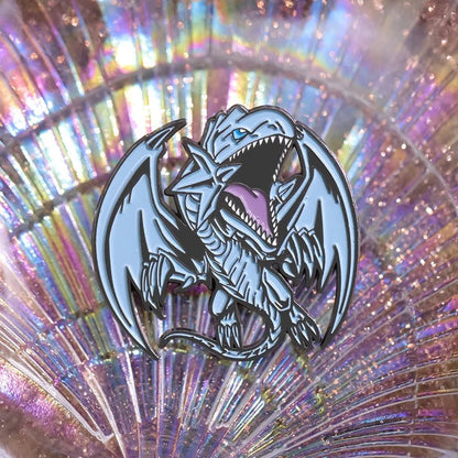 Anime Yu-Gi-Oh Blue-Eyes White Dragon Brooch Enamel Pin Anime Game Peripheral Badges Lapel Backpacks Jewelry Accessories Gift - El Bean0s