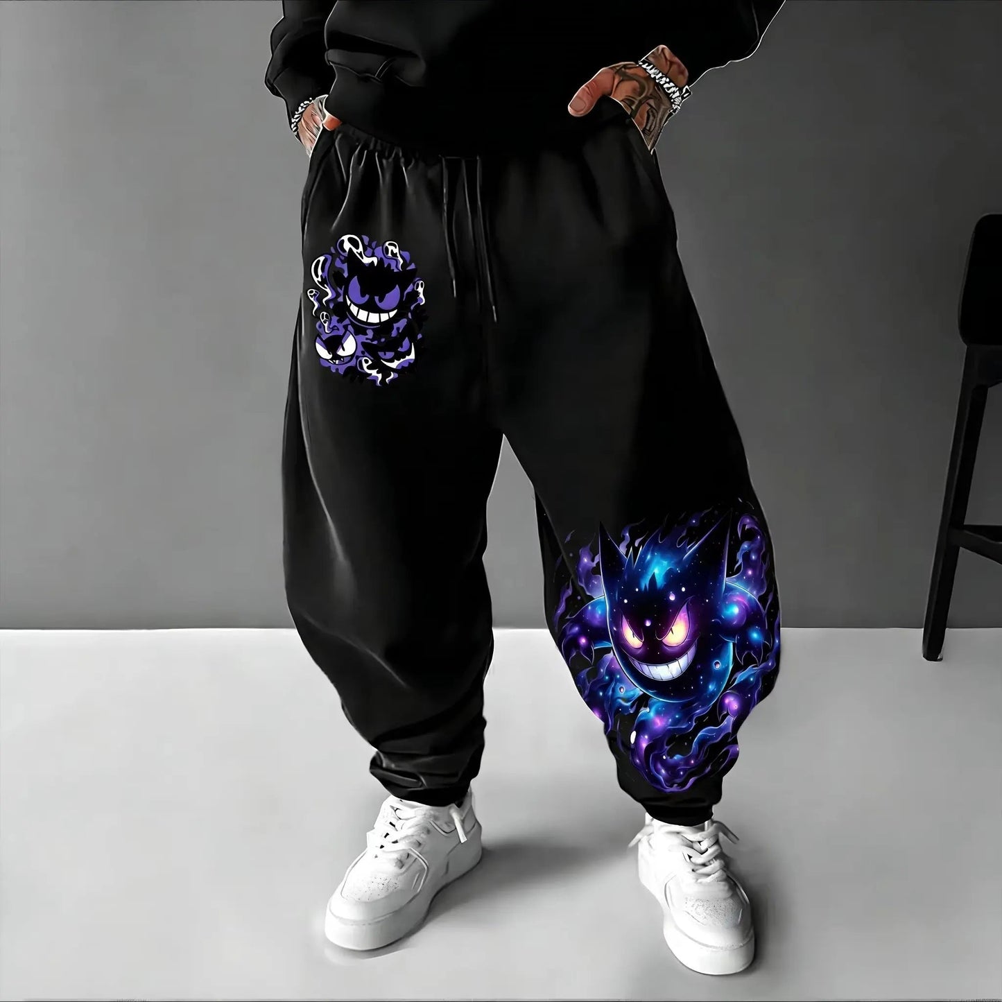 Y2K 2026 Pokemon Gengar Cotton Sweetpants Men Women Sport Pants Spring Summer Streetwear Hip Hop Casual Loose Joggers Trousers - El Bean0s