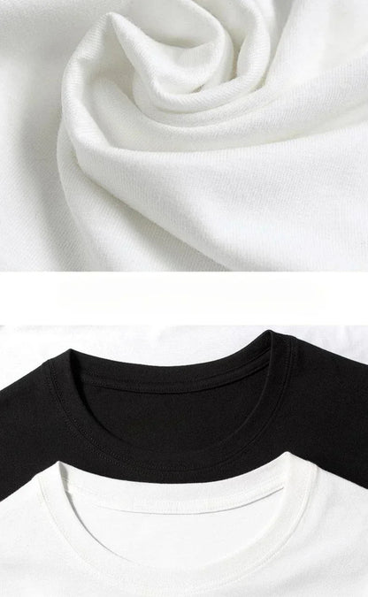 100% pure cotton men's luxurious brand letter print T-shirt, short-sleeved T-shirt, high-quality men's clothing, streetwear - El Bean0s