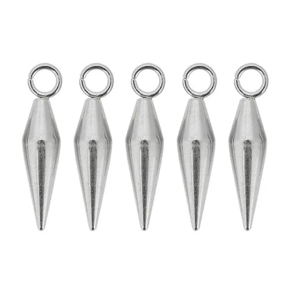 10pcs Stainless Steel Cone Charms Pendants Retro Spike Beads Charms Pendants for Women Man Hoop Earring Jewelry Making Supplies - El Bean0s
