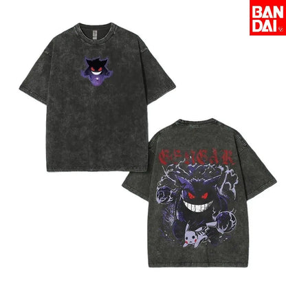 Pokemon Charizard T Shirt Men 2026 Summer Vintage Acid Wash Oversized Tee Japanese Anime Streetwear Hip Hop Harajuku Y2k - El Bean0s