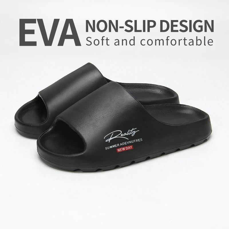 Comfortable And Lightweight Outdoor Slippers, Non-Slip Home Summer Beach Slippers, Same Style For Men And Women（No Shoe Box） - El Bean0s