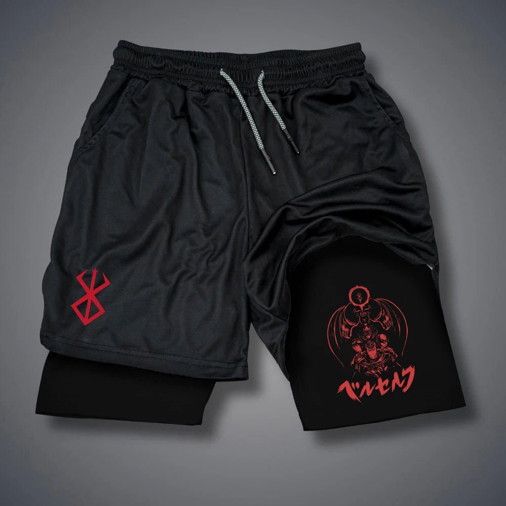 2 in 1 Compression Shorts for Men Gym Workout Running Shorts with Phone Pockets Athletic Quick Dry Activewear - El Bean0s