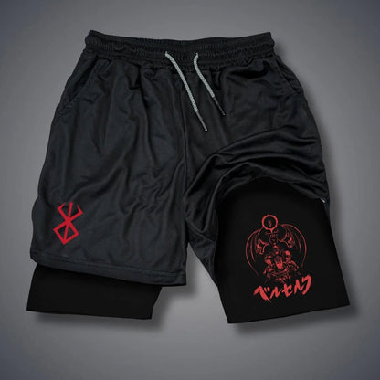 2 in 1 Compression Shorts for Men Gym Workout Running Shorts with Phone Pockets Athletic Quick Dry Activewear - El Bean0s